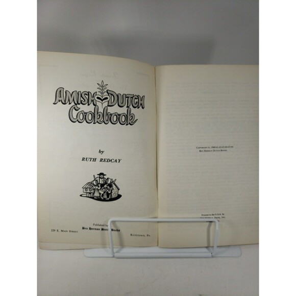 Amish Dutch Cookbook Ruth Redcay c1960s MCM Recipes from PA Restaurants Hotels - Picture 4 of 16